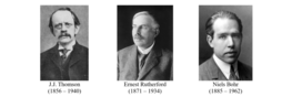 J.J. Thomsen, Ernest Rutherford, Niels Bohr